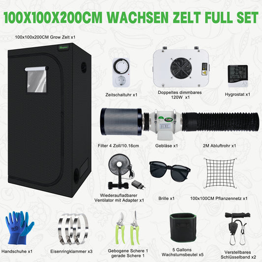 Grow Tent Kit, High Reflective Mylar with Observation Window and Floor Tray for Hydroponics Indoor Plant