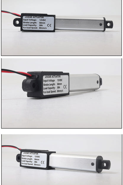 MEISHILE DC 12V Linear Actuator 10mm Stroke Linear Drive Electric Motor Linear Motor Controller 5mm/s ~ 30mm/s Speed Electric Hydraulic Cylinder Linear Actuator