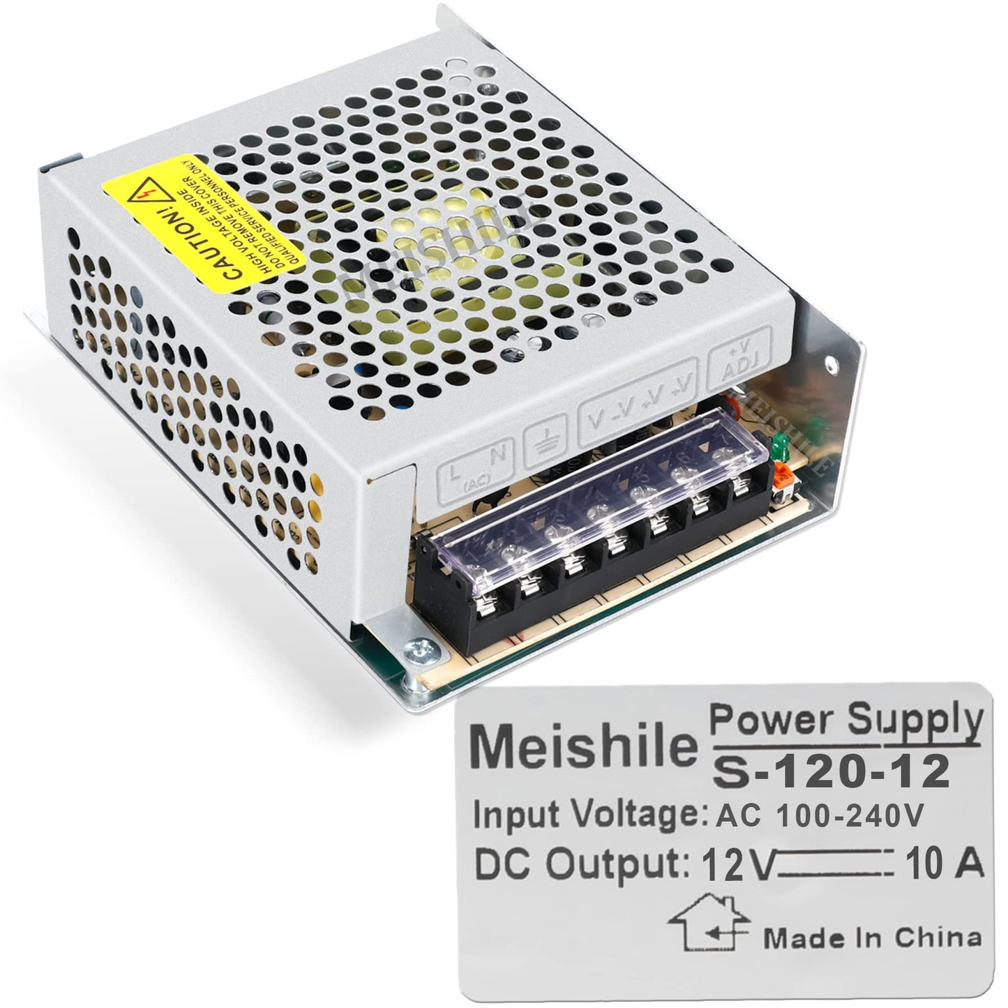 MEISHILE 120W Switching Power Supply AC to DC 12V 24V 36V 48V 60Volt Transformer Voltage Converter SMPS Constant Voltage S-120